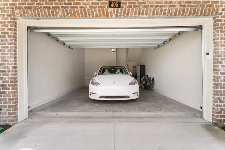 Two-car garage with EV charger at 405 Port Street Savannah
