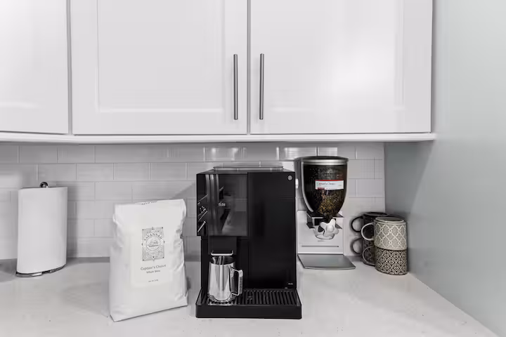 Fully stocked kitchen with premium appliances at 405 Port Street Savannah